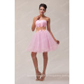 Grace Karin Sweetheart Neckline Strapless Hot Pink Short Voile Prom Dresses CL4972-2